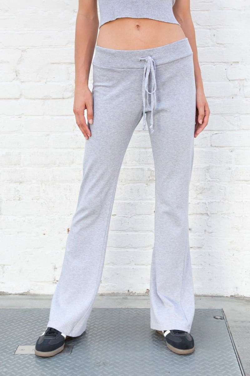 Pantalon Brandy Melville Hillary Yoga Grise Clair | VZY-77089829